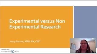 Experimental versus Non Experimental Research [upl. by Yruoc]