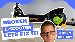 Electric Scooter Broken Easy Fix  Razor Power Core E90 Refurb [upl. by Kerek618]