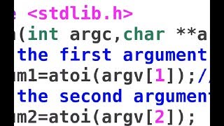 Short lecture 2 Simple C program  command line arguments  sum two numbers [upl. by Festus]