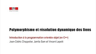 Polymorphisme et résolution dynamique des liens [upl. by Eugnimod]