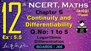 Continuity and Differentiability  QNo 1 to 5  Ex 55  Ch 5  Class 12  NCERT  Maths  Tamil [upl. by Godfrey]