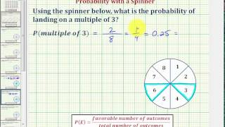 Ex Find the Probability of Landing On a Multiple of 3 Using a Spinner [upl. by Parfitt]