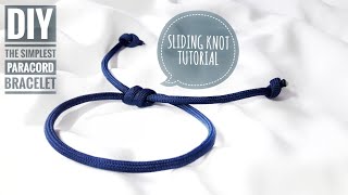 Bracelet Making Tutorial How To Tie A Bracelet DIY Basic Paracord Bracelet Sliding Knot Tutorial [upl. by Naes]