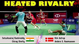 HEATED RIVALRY  Satwiksairaj RankireddyChirag Shetty VS Kim AstrupAnders Skaarup Rasmussen [upl. by Aloysius808]