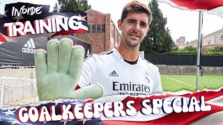 Thibaut Courtois training routine  Real Madrid  Goalkeepers [upl. by Lusty893]