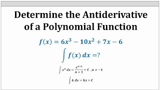 Determinar una antiderivada de una función polinómica [upl. by Hoang]