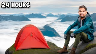 24 Hours On MountainWith Peace  Solo Camping [upl. by Arimay167]