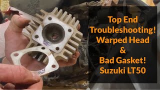 Suzuki LT50 Compression Test  Bad Head Gasket [upl. by Nueoras656]