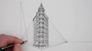 How to Draw in 2Point Perspective Buildings San Francisco [upl. by Matejka]