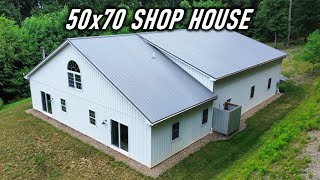 50x70 Barndominium WalkthroughTour  Cost Breakdown [upl. by Elleirda]