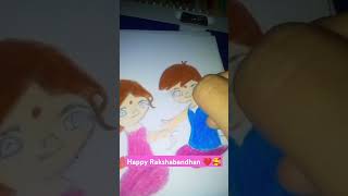 Rakshabandhan panicle colour drawning  👫👫🥰🥰 [upl. by Llenrahs126]