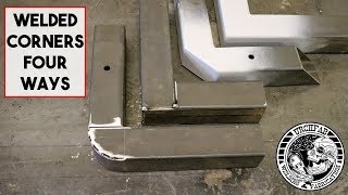 4 DIFFERENT WAYS TO WELD BOX SECTION CORNERS SQUARE TUBE 90 [upl. by Orfurd]