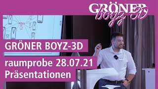 GRÖNER  raumprobe Präsentationen 28072021  GRÖNER BOYZ 3D [upl. by Alenairam]