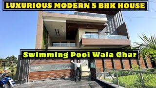 Inside Tour a Most Ultra Luxury 5 BHK House With Lift  Swimming Pool in Punjab  india luxuryhomes [upl. by Enidaj]