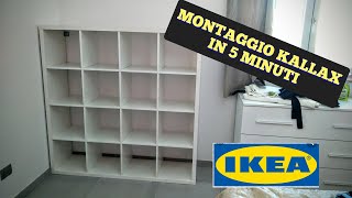 MONTAGGIO SCAFFALE KALLAX IN 5 MINUTI  IKEA ASSEMBLY [upl. by Wilterdink698]