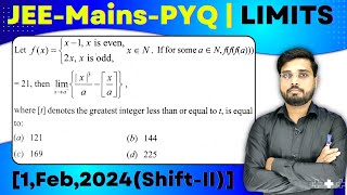 JEE Mains 2024 PYQ 1Feb2024ShiftII  JEE Mains PYQ Solutions  LIMITS PYQ  Lets IQRA JEE [upl. by Adian]