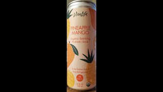 VitaLife Limited Edition Pineapple Mango Organic Sparkling Probiotic Drink Review [upl. by Hort]