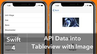 JSON data into UITableView with images Swift 4  Xcode 90 [upl. by Roselani]