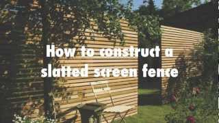 How to construct a slatted screen horizontal fence [upl. by Alleyn842]