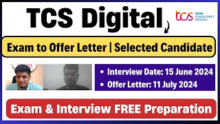 🔥TCS Digital Exam to Offer Letter Journey 2024  Selected Candidate Experience  Ashutosh Selected [upl. by Thain]