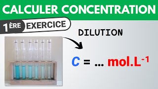 Solution concentration et dilution  Exercice  Chimie [upl. by Dorkus300]