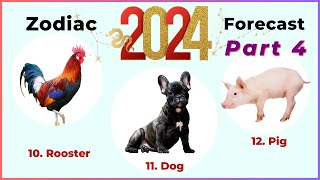 2024 chinese zodiac forecast  Part 4  Rooster Dog Pig [upl. by Lewin108]