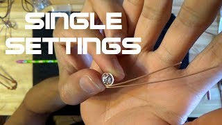 HOW TO  SINGLE STONE SETTINGS  BEGINNER [upl. by Audwen]