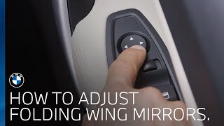 BMW UK  How do I adjust my folding wing mirrors [upl. by Atinreb]