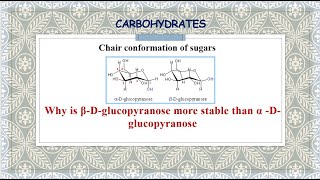 Why is βDglucopyranose more stable than αform [upl. by Iramo977]