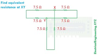 Series Parallel Circuit 29  T Shaped Letter Equivalent Resistance Problem with Solution [upl. by Roldan]