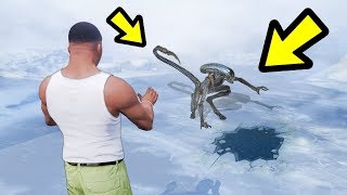 GTA 5  How to BREAK the Alien out of the ice [upl. by Elleinet]