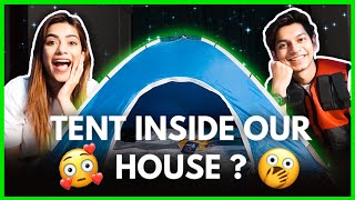 LIVING IN A TENT ⛺️ OVERNIGHT CHALLENGE [upl. by Zoba]