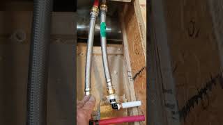 how to do plumbing for a freestanding tub and install a faucet [upl. by Gent]