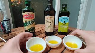 Olive Oil Review  Bertolli vs Lucini vs California Olive Ranch [upl. by Atnima]