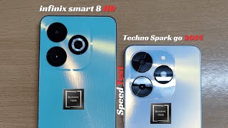 infinix smart 8 hd vs tecno spark go 2024 speed test [upl. by Lattimer]