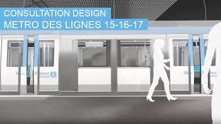 Choisissez le visage du métro des lignes 15 16 et 17 [upl. by Rihaz]