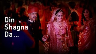 Din Shagna Da Punjabi wedding Bride entry songs 2019  destination wedding  music Smita Bellur [upl. by Anyrtak]