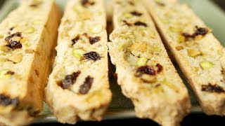 Cranberry Pistachio Biscotti Recipe Demonstration  Joyofbakingcom [upl. by Barstow]