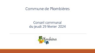 Conseil communal du 29 février 2024 [upl. by Llenahc257]