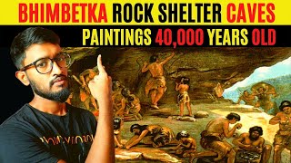 How Cave People Painted Bhimbetka Rock Shelter  History of Bhimbetka Rock Shelter [upl. by Aleron]