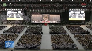 Podróż Apostolska Ojca Świętego Franciszka do Singapuru Msza św na Stadionie Narodowym [upl. by Malonis892]