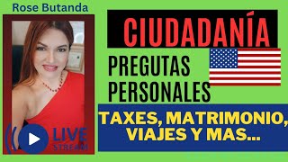 Preguntas Personales ciudadaniaamericana uscitizens n400 [upl. by Selfridge150]