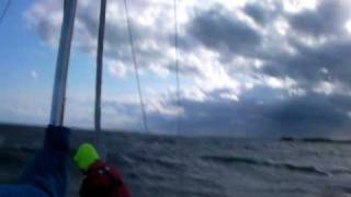 small boat in storm with huge waves [upl. by Lagasse]