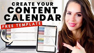 How To Create A Content Calendar For Social Media  FREE TEMPLATE [upl. by Anerbas]