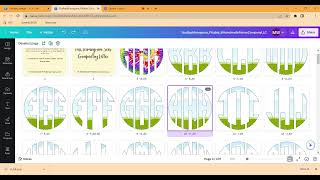 Canva Tutorial  Using Fillable Monogram Letters in Canva [upl. by Eytak]