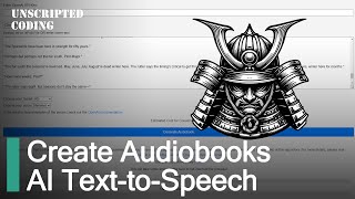 OpenAI Whisper API  Creating Audiobooks with Text to Speech  Unscripted Coding [upl. by Adiol225]