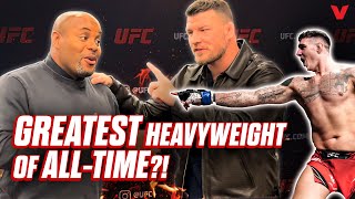 Daniel Cormier CONFRONTS Michael Bisping  DEBATE who is the GREATEST heavyweight EVER [upl. by Anaicilef]