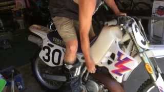 How To Kick Start A Yamaha YZ250 Motorcycle [upl. by Rome]