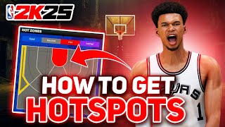 THE BEST WAY TO GET HOTSPOTS IN NBA 2K25 NBA 2K25 HOT ZONE METHOD [upl. by Lidah]