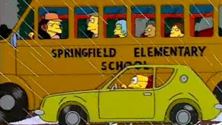 Simpsons  Theres A Gremlin On The Side Of The Bus treehouseofhorror4 [upl. by Ytte]